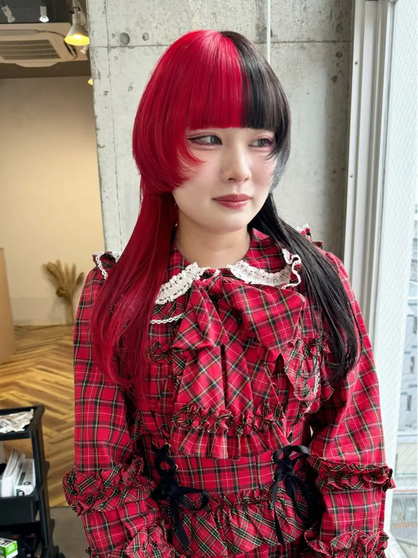 ロング カラー ヘアアレンジ 黒髪 ブリーチ ケアブリーチ ダブルカラー ハイライトカラー カット ヘアカラー トリートメント lani ブリーチ /ダブルカラーのヘアスタイル