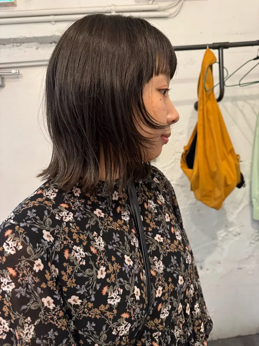 ミディアム カット ヘアカラー トリートメント ☆unu☆ ナナミのヘアスタイル