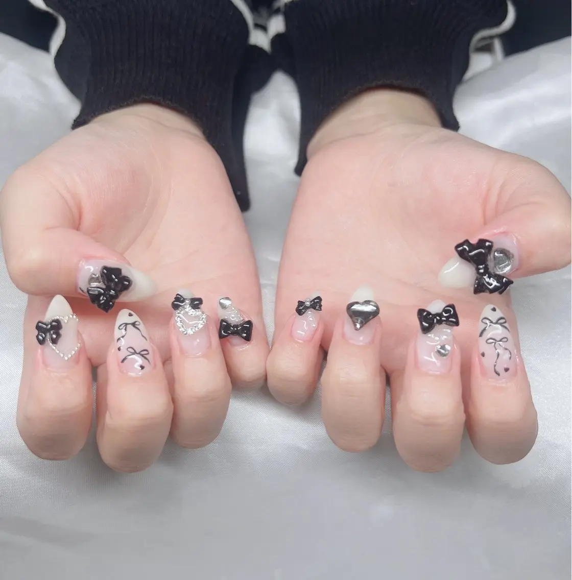 ネイル オーロラネイル チークネイル 長さ出し フットネイル フレンチネイル Lee Nails チップ長さだし専門店のネイルデザイン