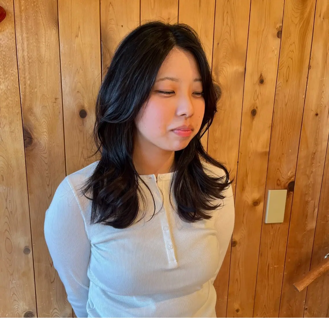 セミロング レイヤーカット カット 藤田 ゆりなのヘアスタイル