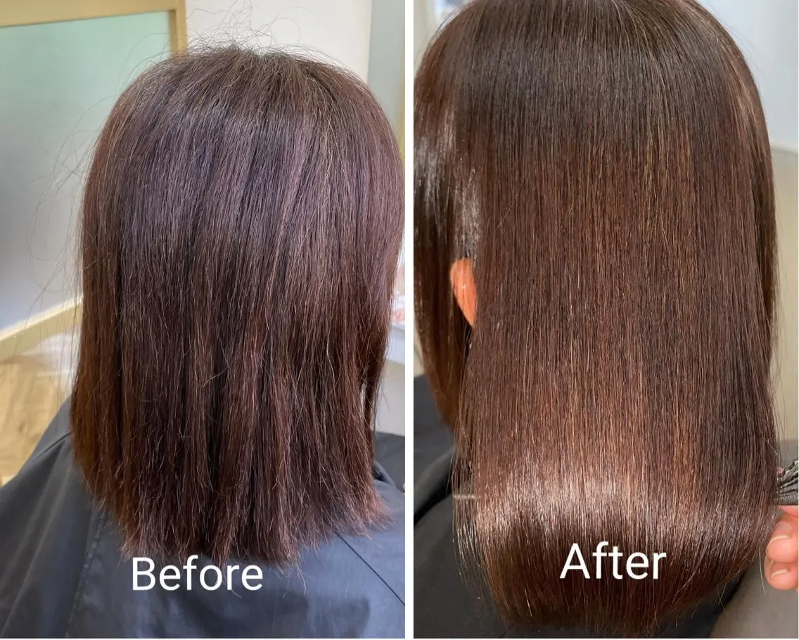 ミディアム カラー 髪質改善特化 ESSENCIAのヘアスタイル