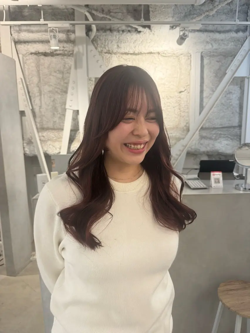 セミロング カット ヘアカラー トリートメント 新宿/顔周りカット +レイヤー＝しずく♩のヘアスタイル