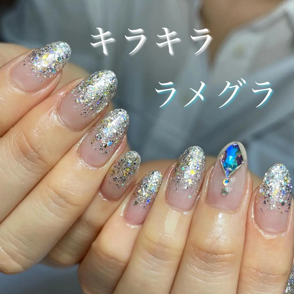 ミディアム ネイル 韓国風ヘア アートネイル フットネイル ジェルネイル グラデーション richeri beautyのその他イメージ