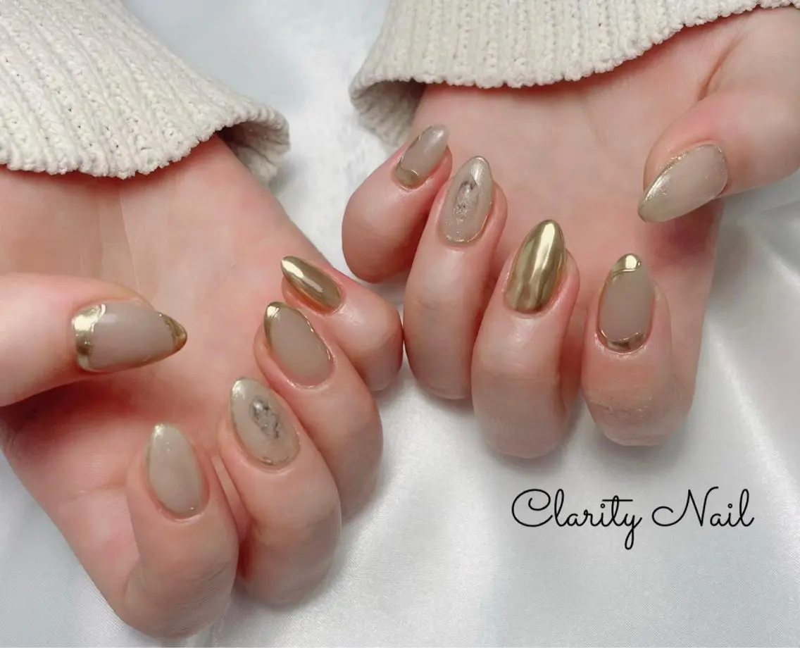 ロング ネイル アートネイル 持ち込み ハンドネイル Clarity Nailのネイルデザイン