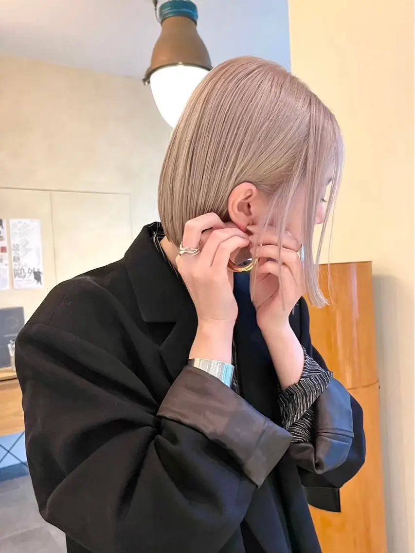 カラー ブロンド ボブ ヘアカラー kotoko/ ハイトーン/渋谷のヘアスタイル