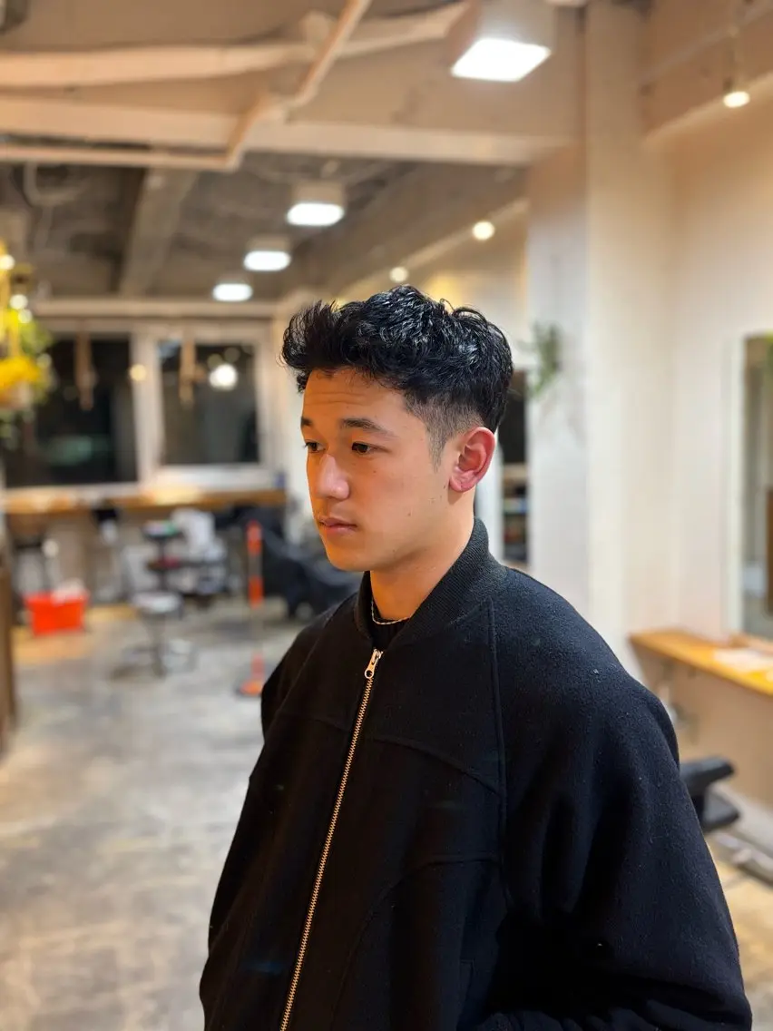 ショート パーマ ヘアアレンジ メンズ ⚡️Hiroto/ men'shairのヘアスタイル