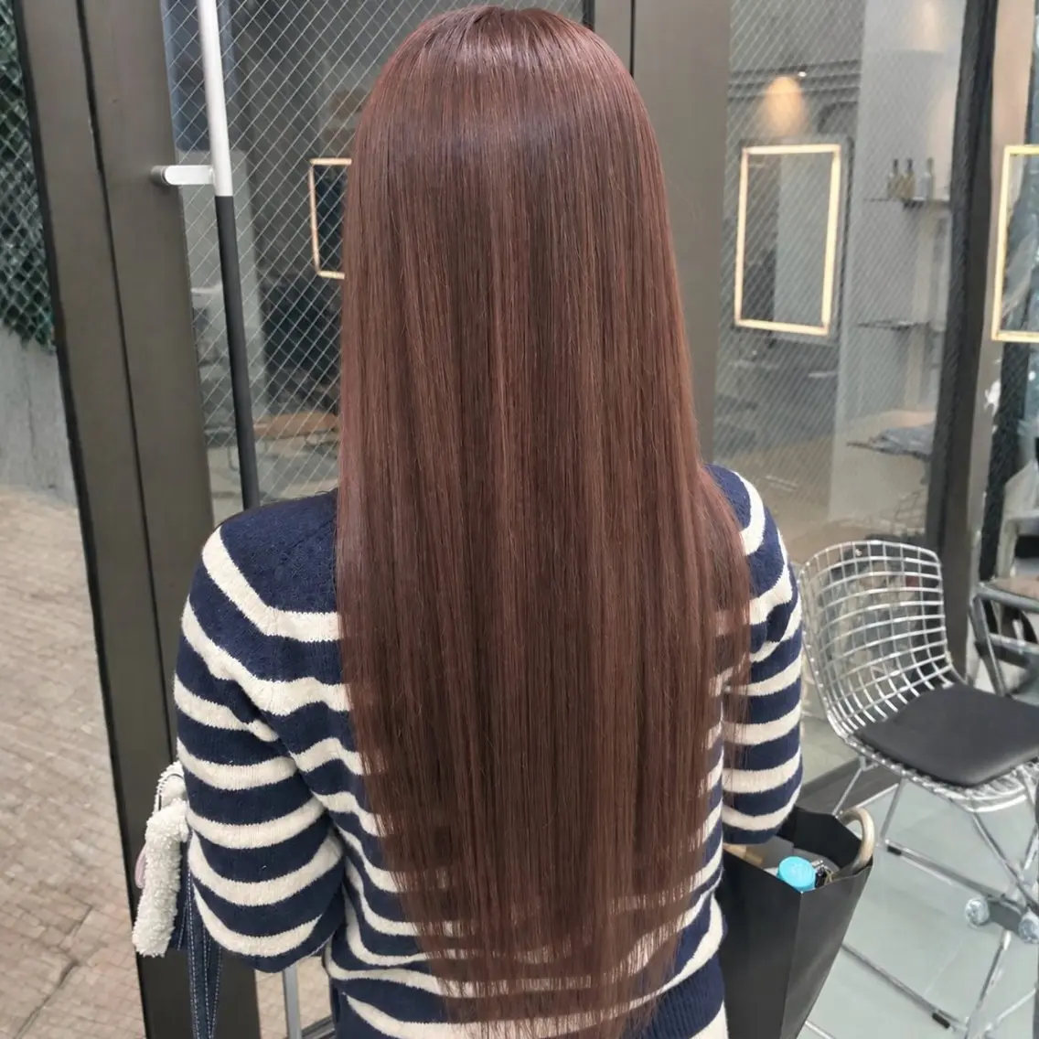 ロング カラー ブラウンカラー ピンクカラー ピンクブラウン ヘアカラー トリートメント hikari/大名/ 透明感/暖色カラーのヘアスタイル