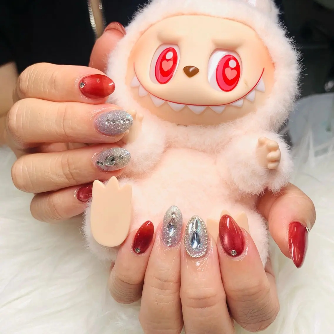 ネイル チークネイル 長さ出し フラッシュネイル フレンチネイル グラデーション AN NAIL SALONのネイルデザイン