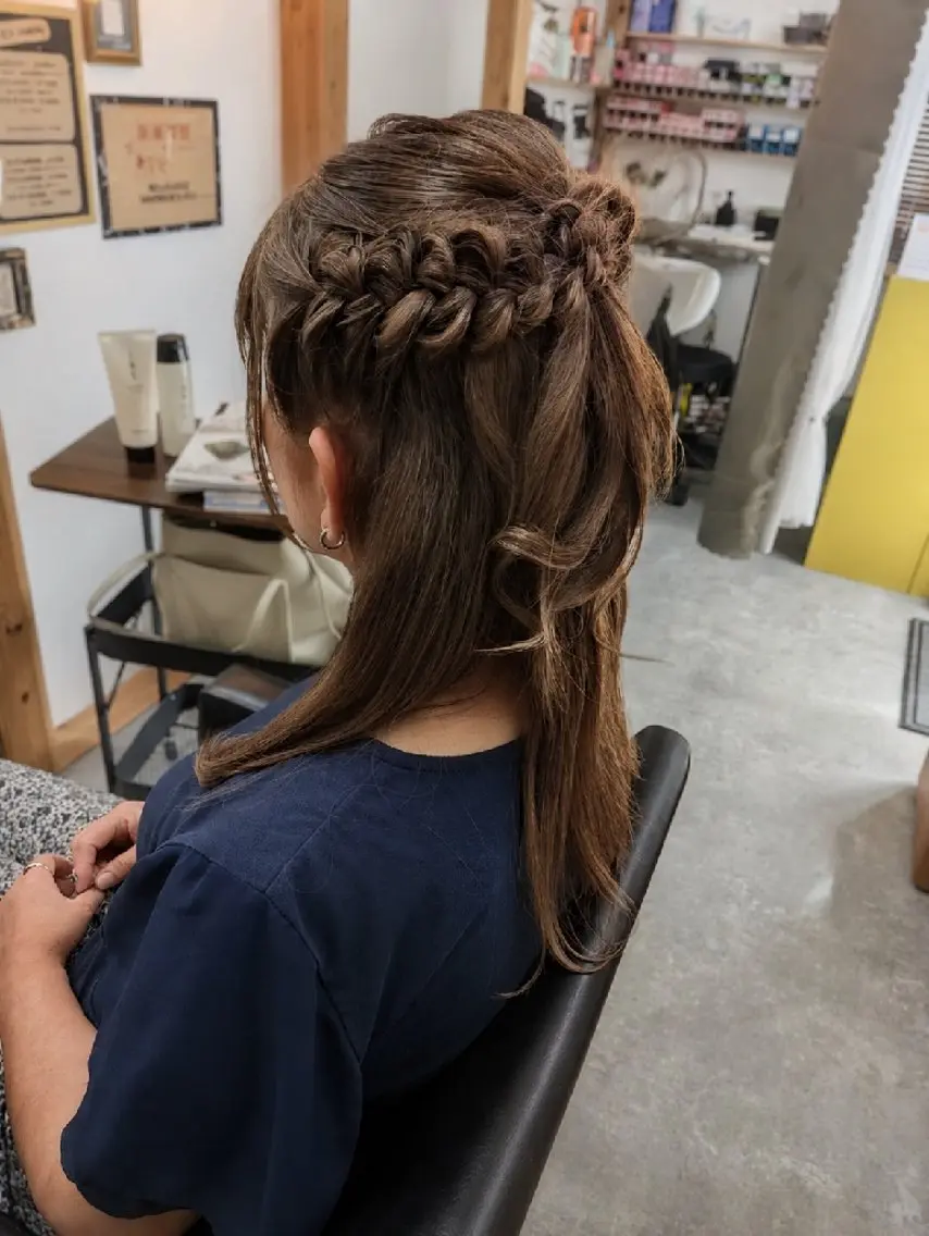 ヘアアレンジ ロング 浜松/篠原町 ハリコシ艶カラーのヘアスタイル