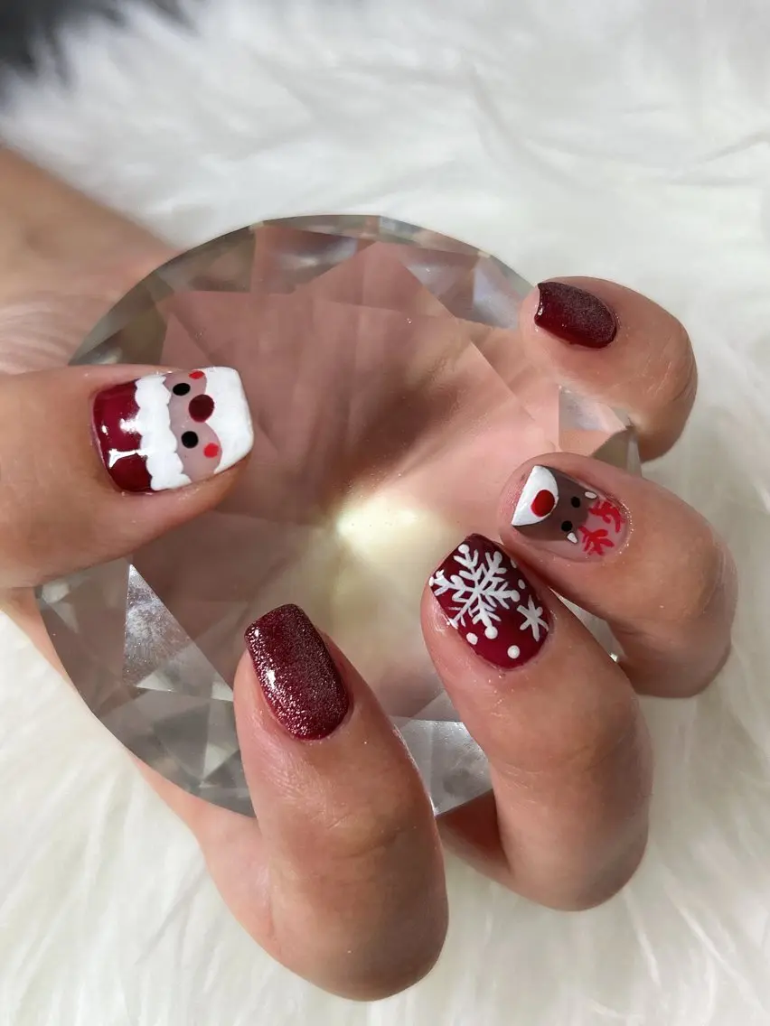 ネイル 冬ネイル クリスマス Studio Charmanteのネイルデザイン