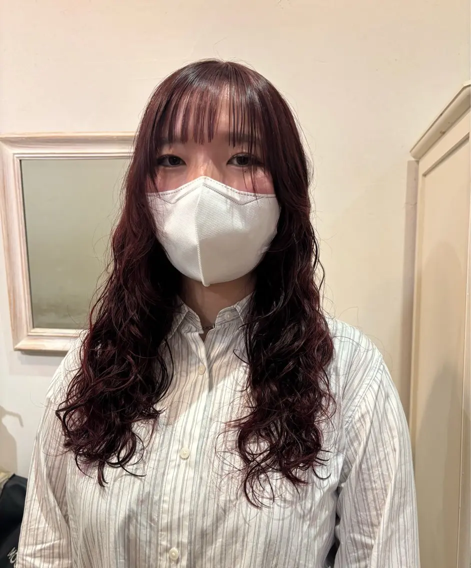 ロング カラー パーマ 角田 いちるのヘアスタイル