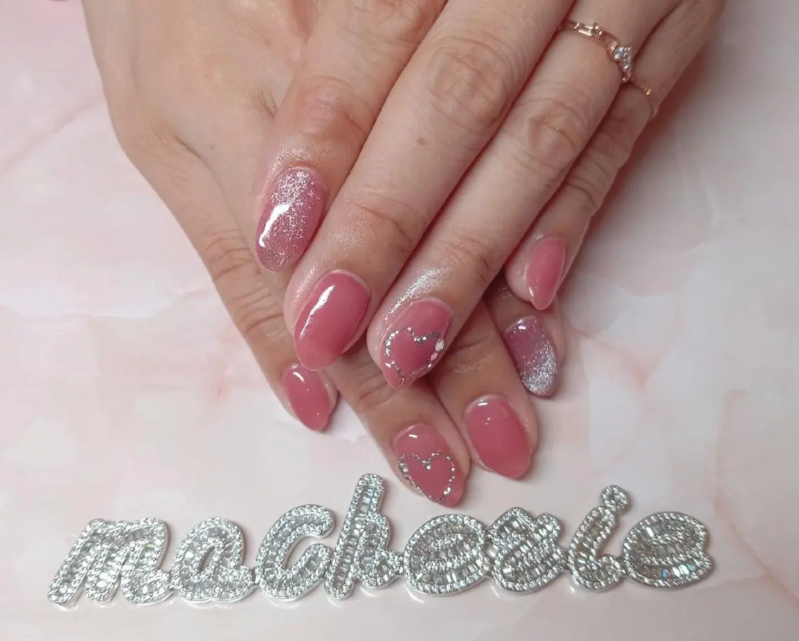 ネイル ハート ハンドネイル Nail Salon macherieのネイルデザイン