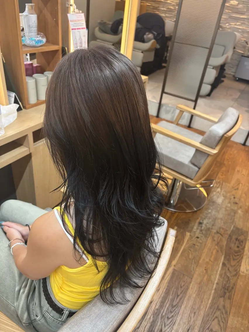 ロング カラー ヘアカラー トリートメント 韓国ヘア sasugaのヘアスタイル