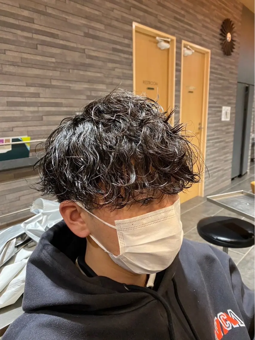 ショート パーマ メンズ カット パーマ ツヤ髪の匠/髪質改善 山本晃太のヘアスタイル