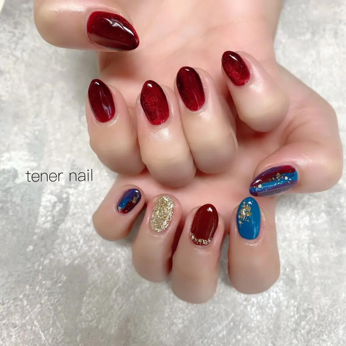 ネイル マグネットネイル ニュアンスネイル ハンドネイル テネルネイル tener nailのネイルデザイン