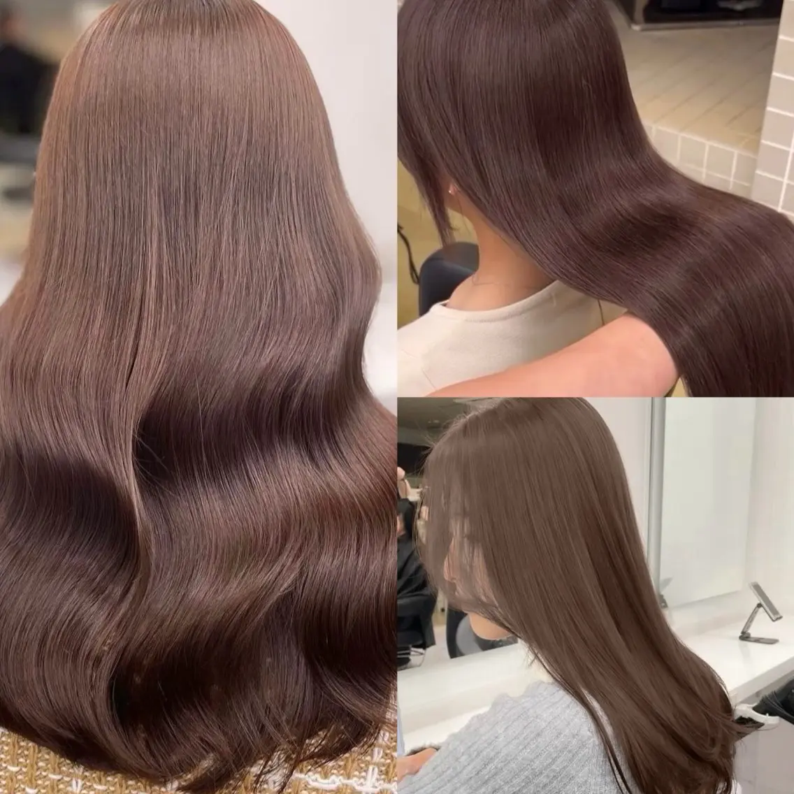 ロング ヘアカラー トリートメント 🤍透明感カラー/ 韓国風レイヤー🤍のヘアスタイル