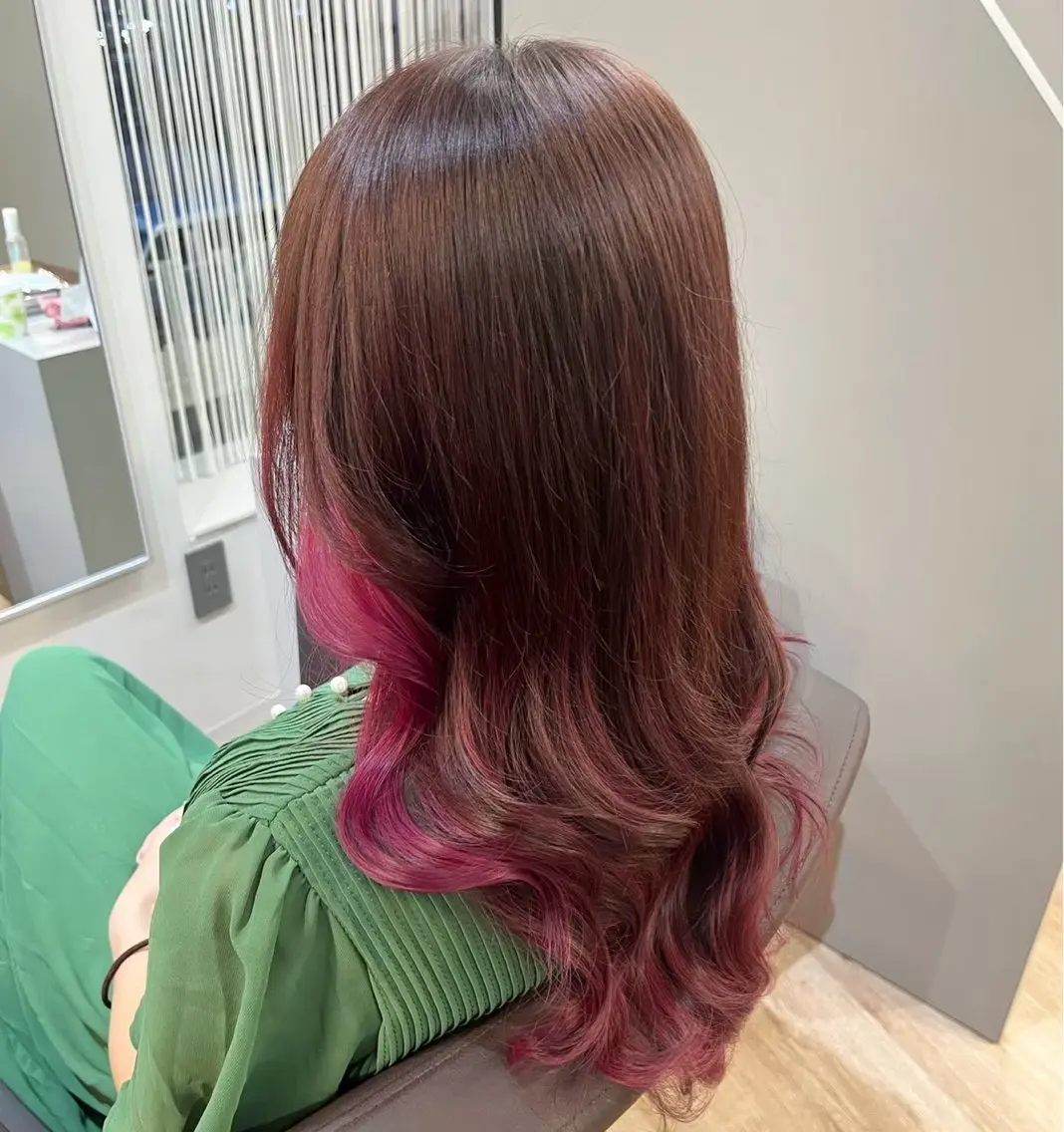 ロング カラー ヘアカラー 小林蒼太 梅田モデル募集のヘアスタイル
