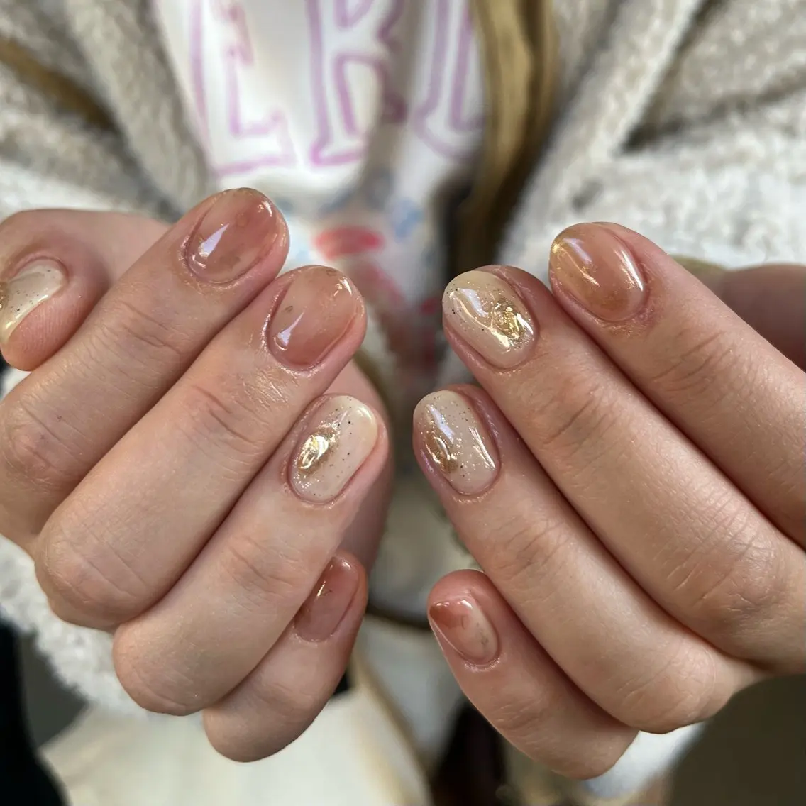 ネイル グリーン ハンドネイル vegh. nail/阿波座のネイルデザイン
