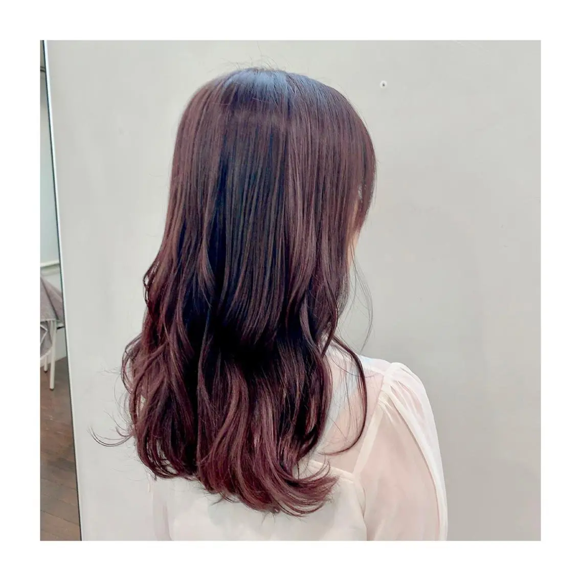 セミロング ハイライト デジタルパーマ🫧 韓国風ヘア🫧サクラのヘアスタイル