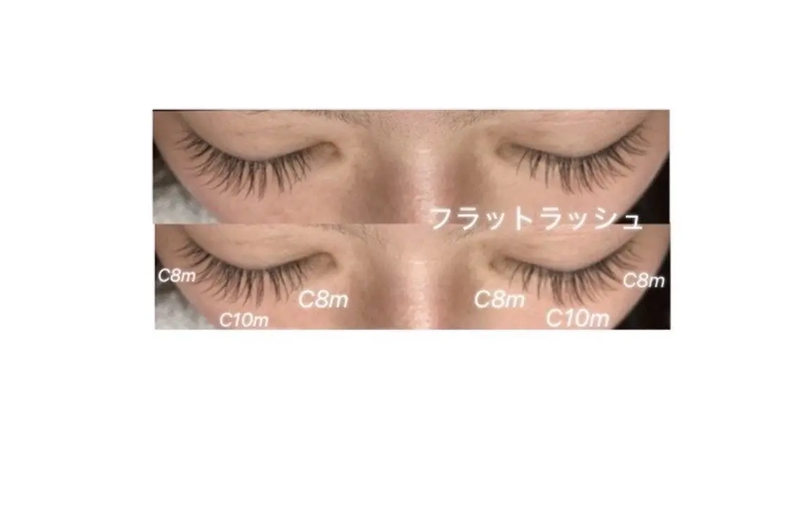 マツエク・マツパ フラットラッシュ Ricca RIEのマツエク・マツパデザイン