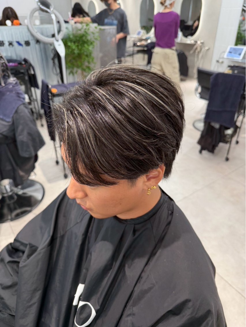 カラー メンズ カット ヘアカラー トリートメント ヘッドスパ 【メンズ特化⚡️】 ハイライト/吉川大智のヘアスタイル