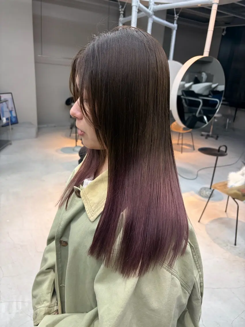 ロング ヘアカラー kurune chikaのヘアスタイル