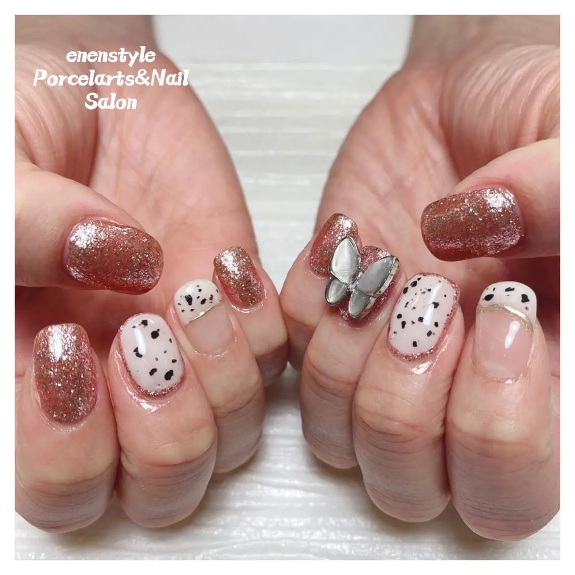 ミディアム ネイル 🐾enen style 🐾のネイルデザイン