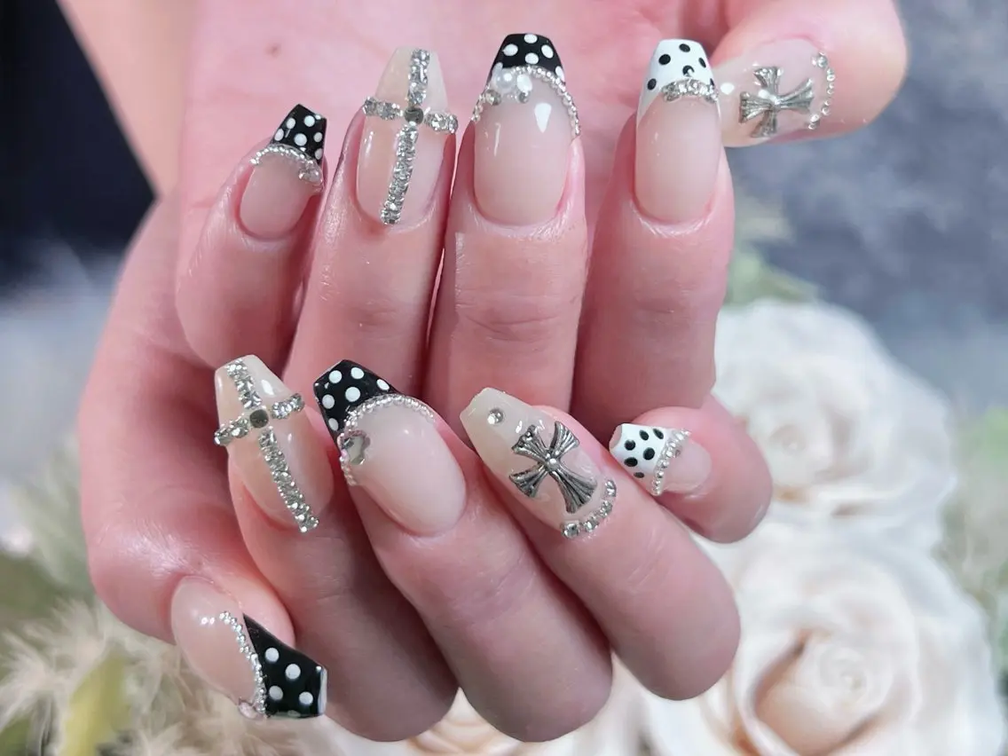 ネイル ロングネイル 持ち込み スカルプネイル 冬ネイル クリスマス ハンドネイル Painty nailのネイルデザイン