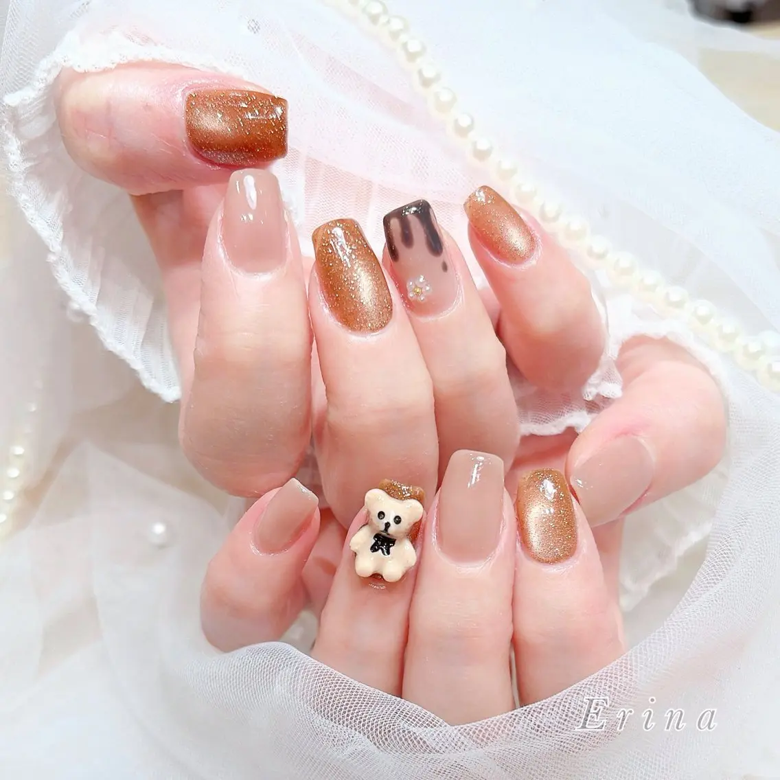 ネイル Erina🐱 フィルイン💅パラのネイルデザイン