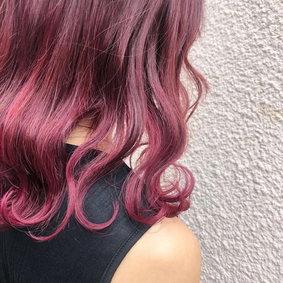 ミディアム カラー ピンクカラー ローズカラー テラダ ココロのヘアスタイル
