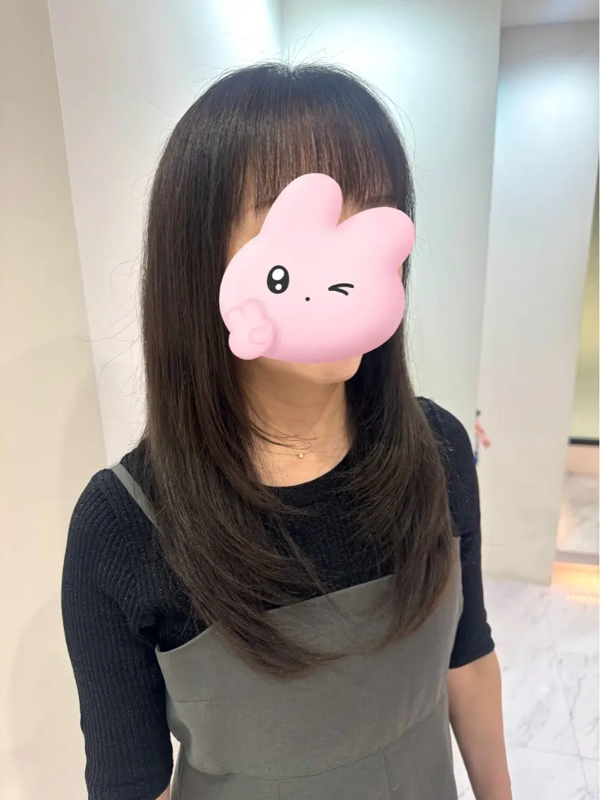 ロング カラー ベージュカラー 透明感カラー オリーブベージュ カット ヘアカラー MONA HARUNA💫のヘアスタイル