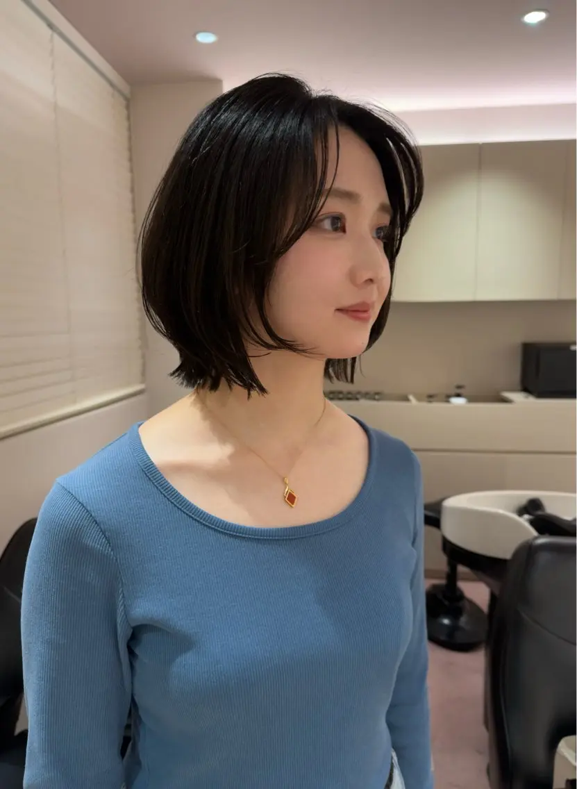 ショート ボブレイヤー ボブ レイヤーカット カット M E I  🪷 似合わせヘルシーヘアのヘアスタイル