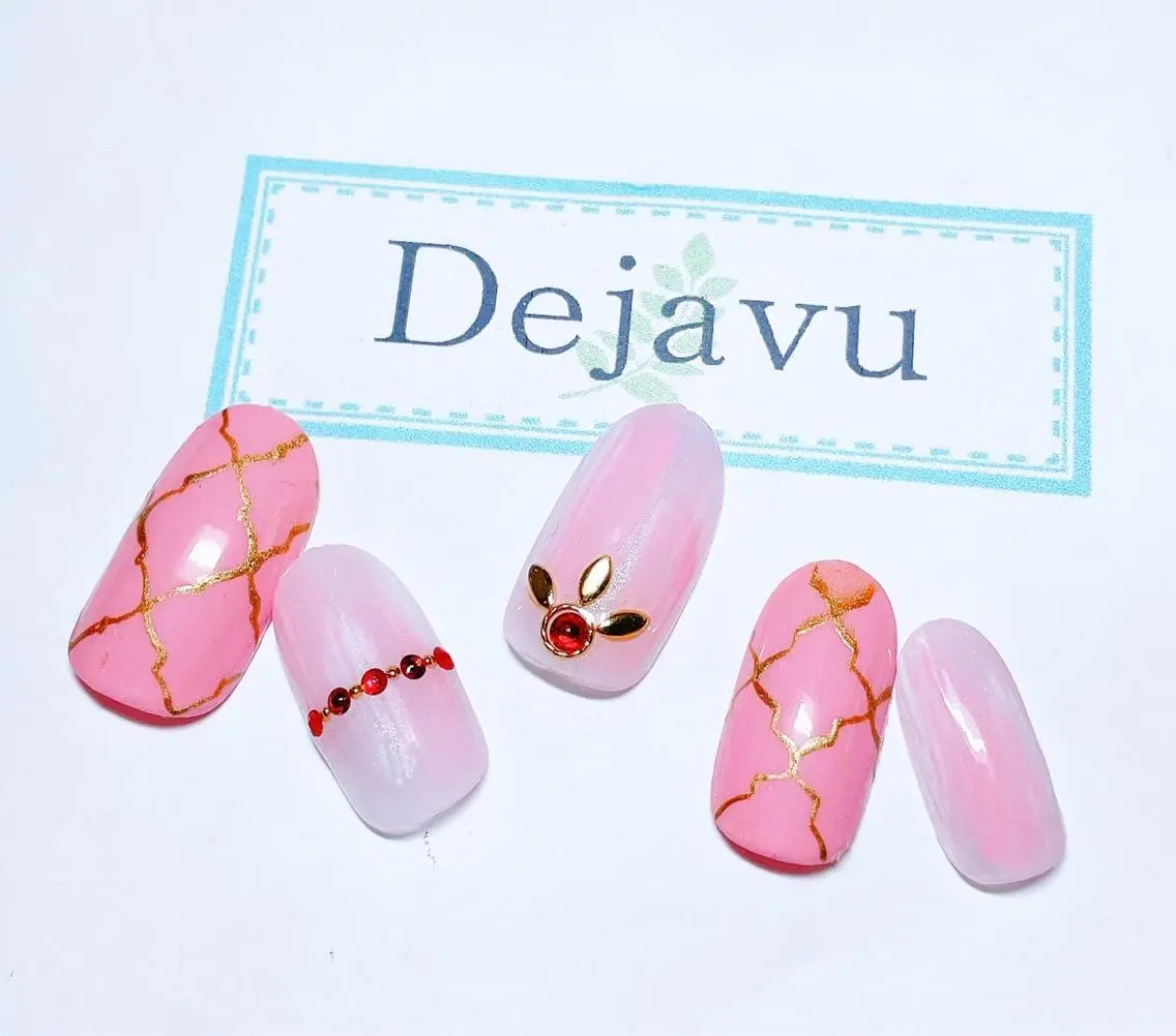 ネイル アートネイル マグネットネイル 夏ネイル Nail salon Dejavu 🌿のネイルデザイン