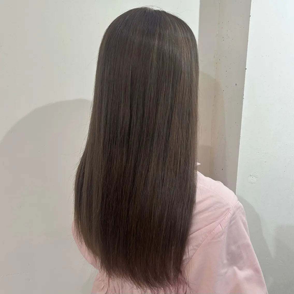 ロング カラー ヘアカラー 髪質改善　透明感カラ ー　ワンカラー原心愛のヘアスタイル
