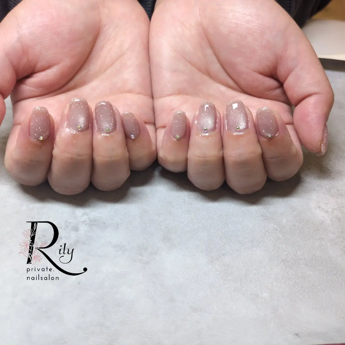 ネイル アートネイル マグネットネイル nailsalon Rilyのネイルデザイン