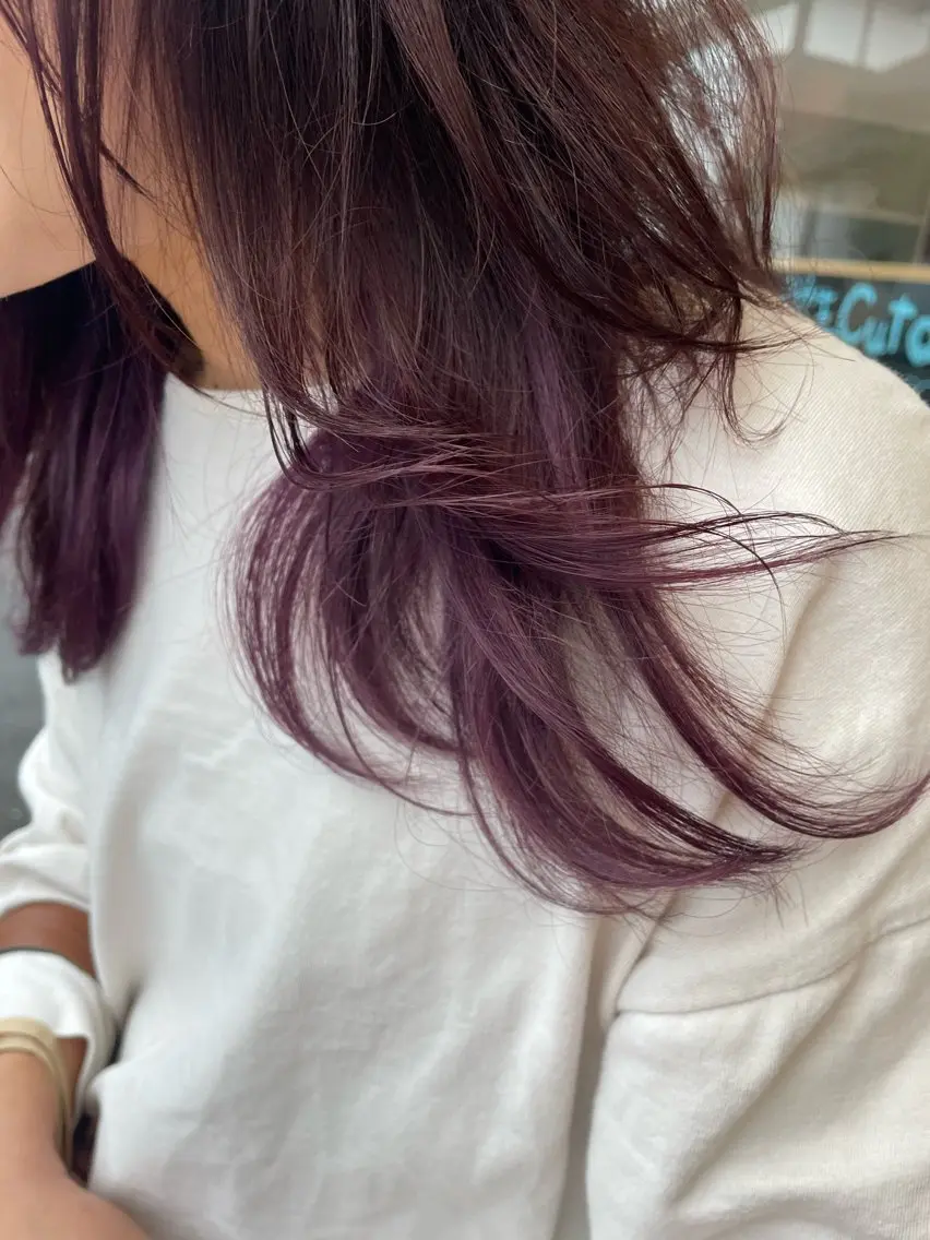 カラー ブリーチ カット 菊池 栄里奈のヘアスタイル