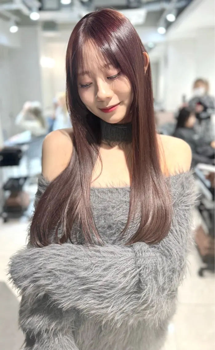 ブリーチなしダブルカラー+グロストリートメントの写真