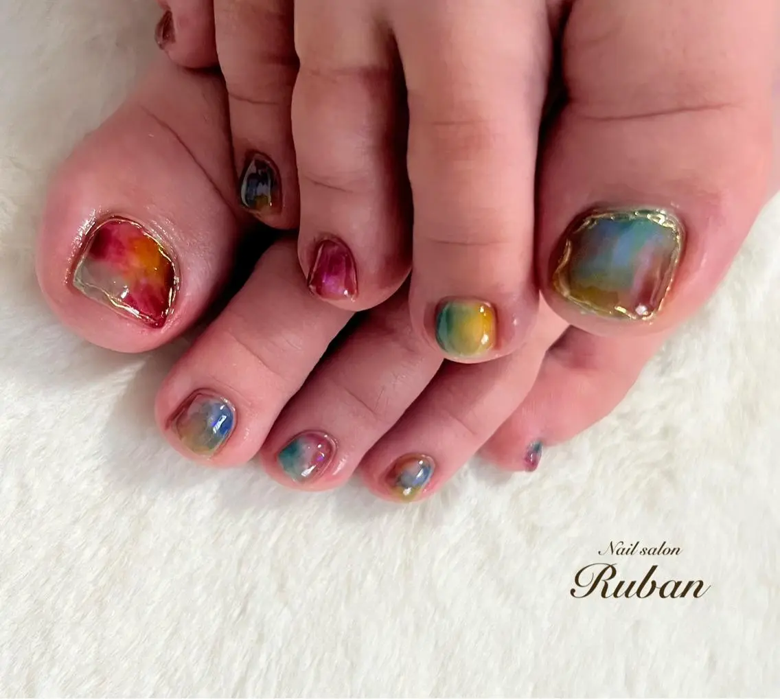 ネイル アートネイル フットネイル 持ち込み Nail salon Rubanのネイルデザイン