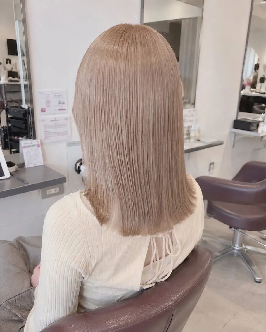 セミロング カラー カット ヘアカラー トリートメント HILLS店奈良生駒 Shouki/パーマのヘアスタイル