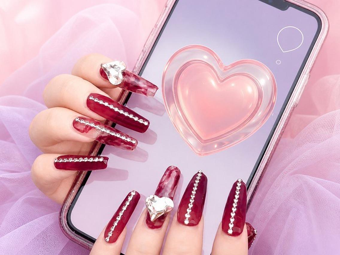 ネイル ハート ハンドネイル Lili Nail Studio西荻窪店のネイルデザイン