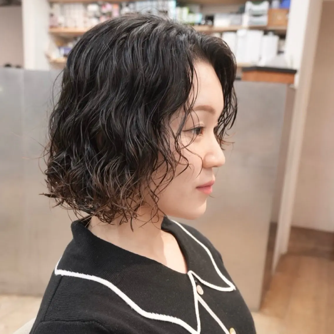 ショート パーマ カット パーマ レディースパーマ🍭 /大阪/福島駅/りなのヘアスタイル