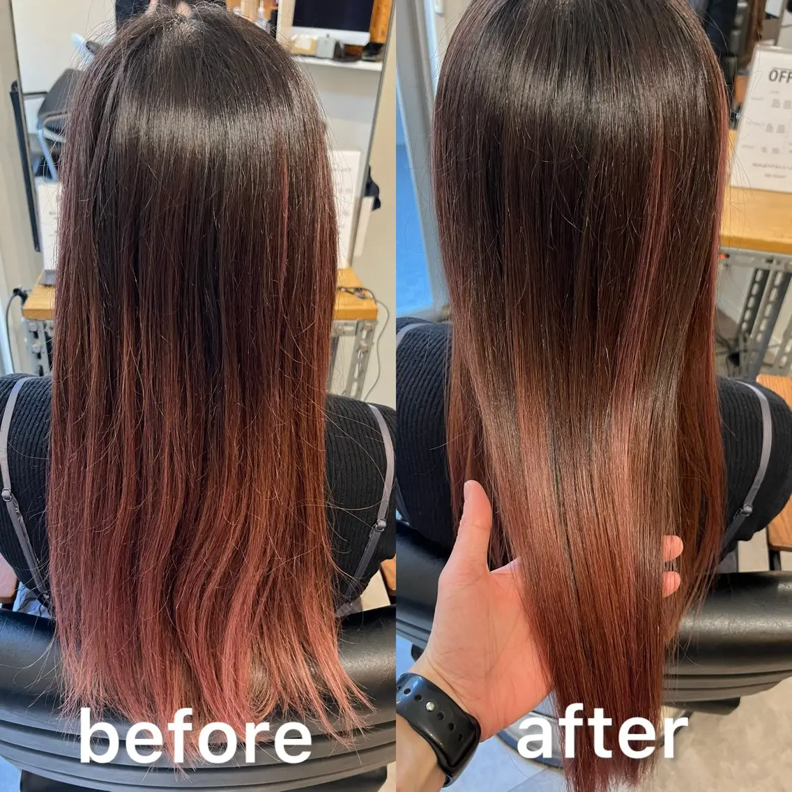 セミロング トリートメント OFF YUYAのヘアスタイル