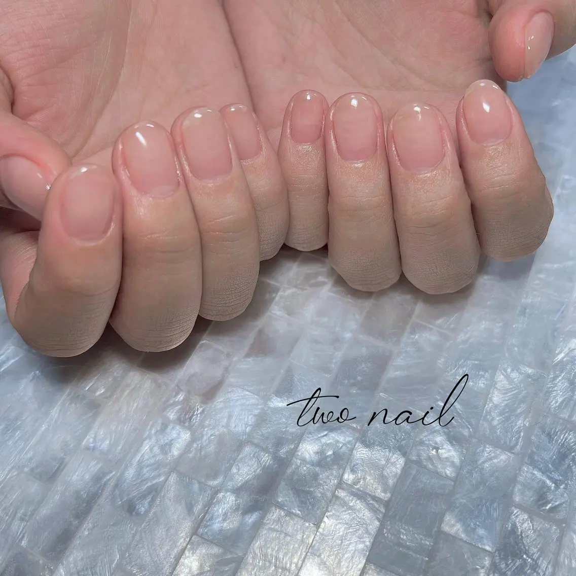 ネイル ネイルチップ ホワイト ハンドネイル two nailのネイルデザイン