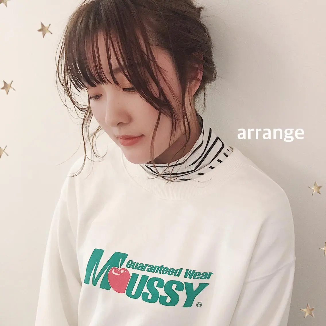 ミディアム ヘアアレンジ ヘアセット 市川 千夏のヘアスタイル