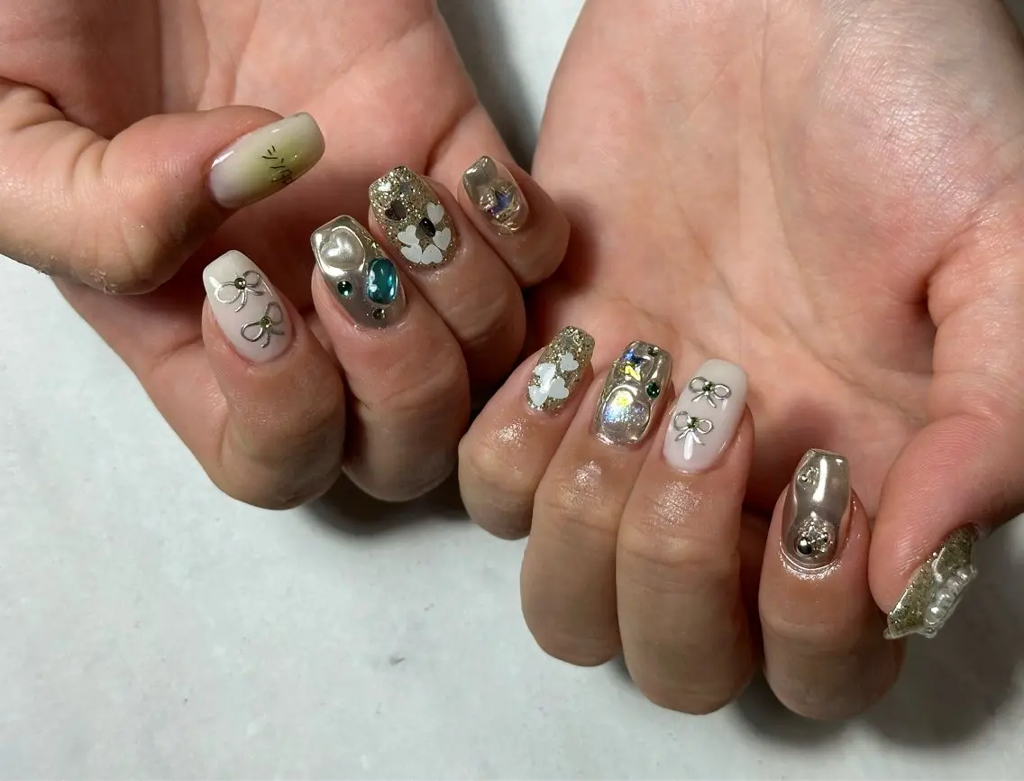 ネイル ハンドネイル three 0 nail spaceのネイルデザイン