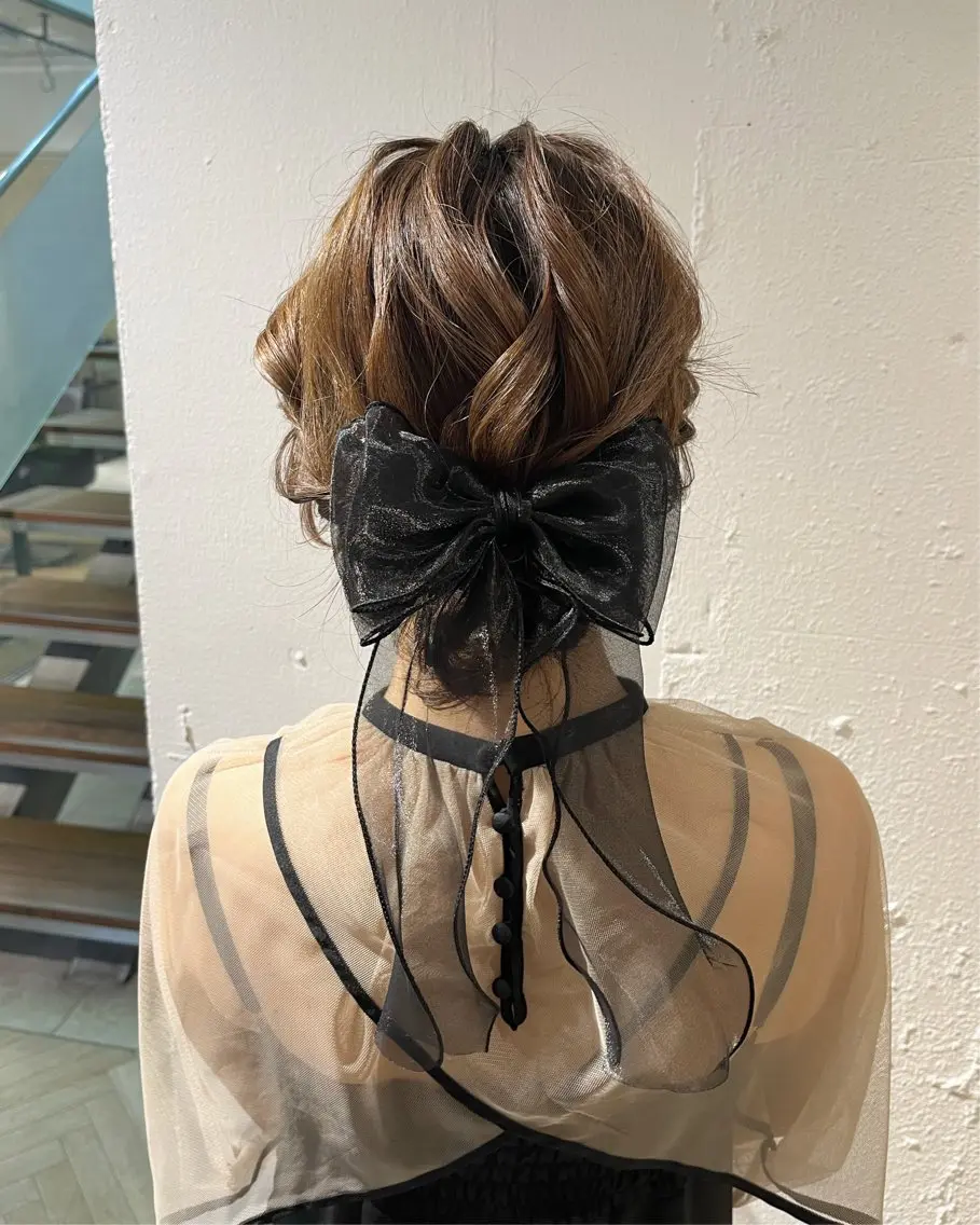 ヘアアレンジ ボブ ヘアセット サソウ ユリエ🥥のヘアスタイル