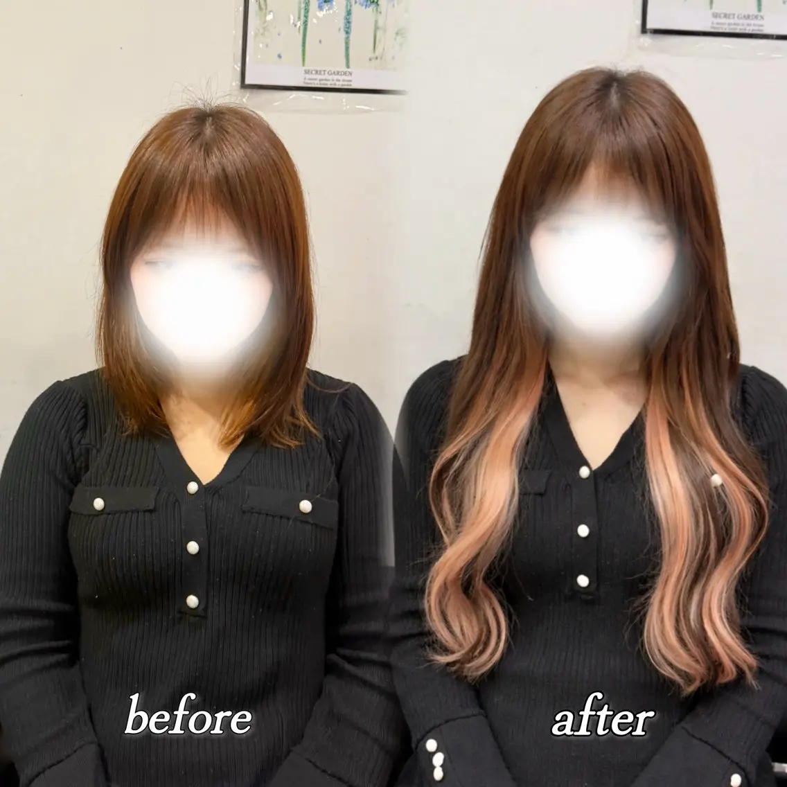 ロング カラー エクステ 🦋REISA🦋 エクステ×ハイトーンのヘアスタイル