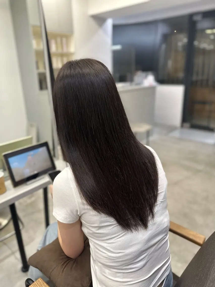 ロング パーマ ハイトーンカラー が絶対可愛い✨泰聖✨のヘアスタイル