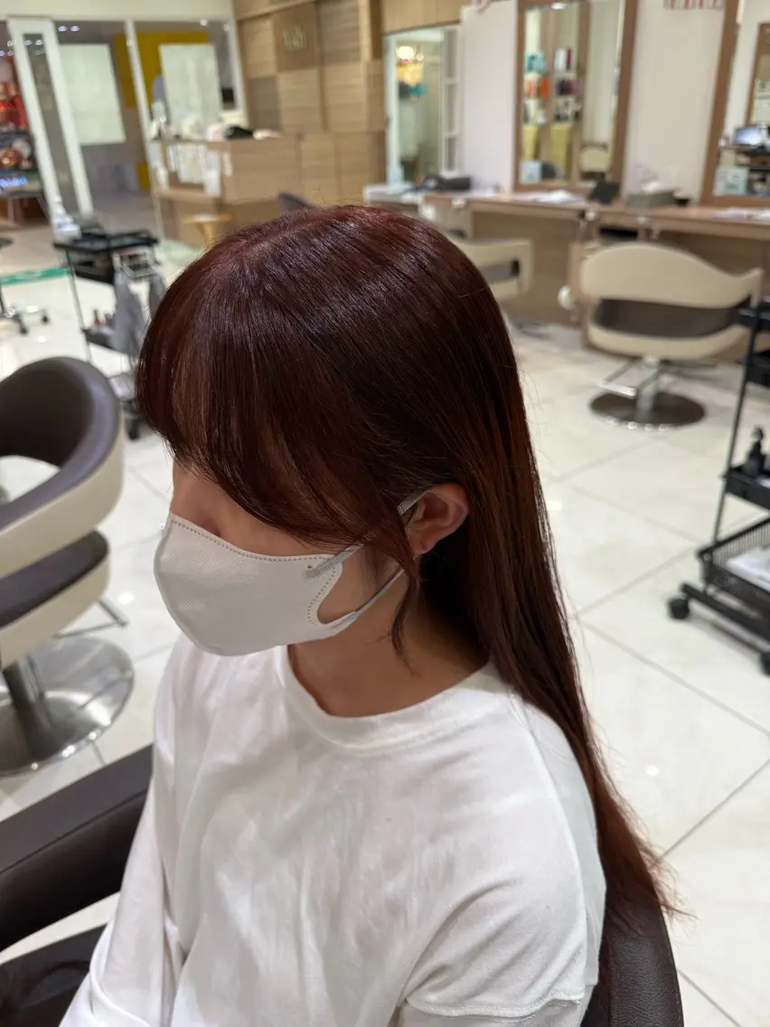 ロング 顔周りカット カット パーマ 玉村 愛李 【ash 津田沼店】のヘアスタイル