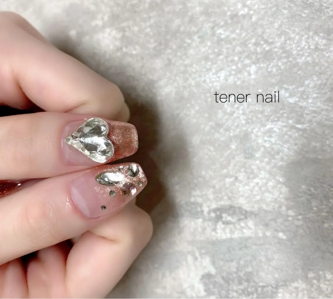 ネイル ハート スカルプネイル テネルネイル tener nailのネイルデザイン